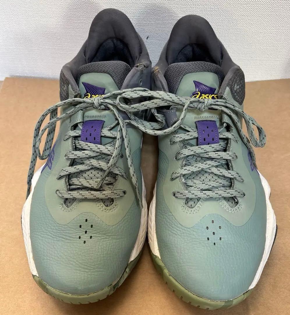 ASICS バスケットボールシューズ グレー/ミントグリーン