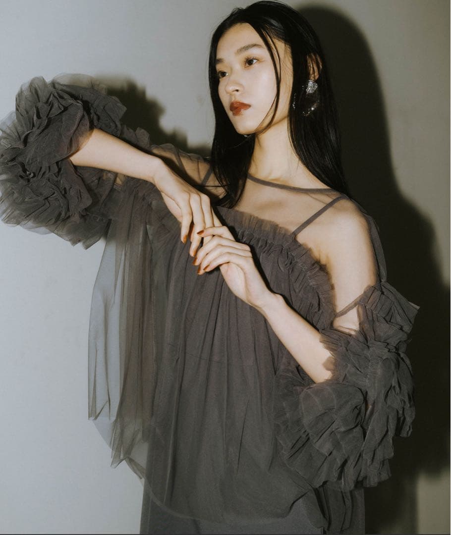 ANDRESS オールインワン×デコラティブチュールトップス