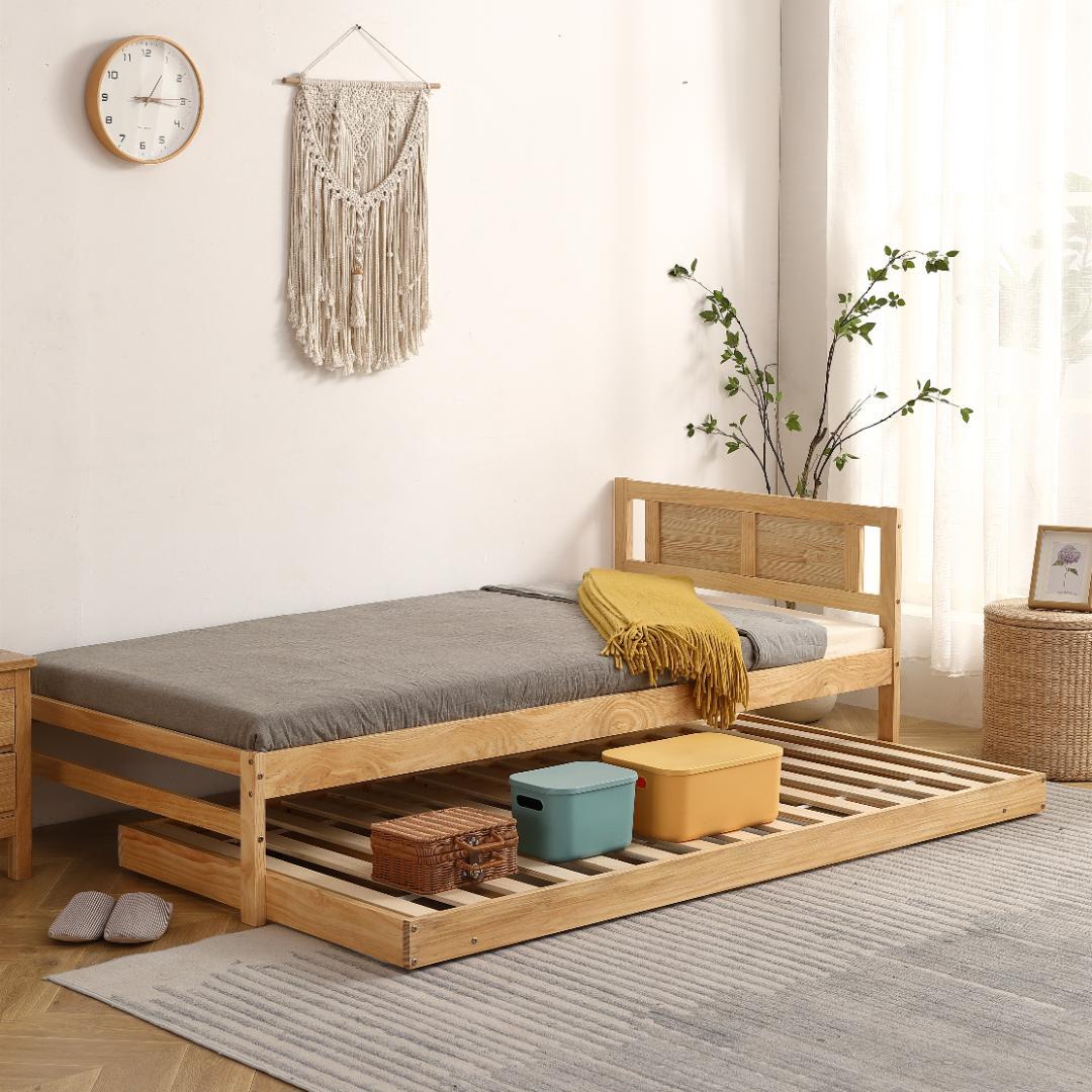 大人気！【ナチュラル】親子ベッド 二段ベッド ウッドベッド Natural