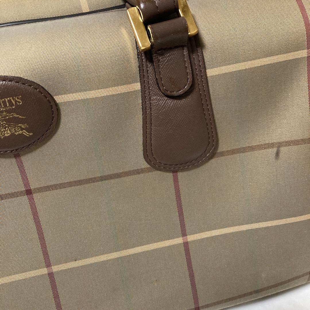 BURBERRYバーバリーズ ボストンバッグ ★チェック.玉虫色