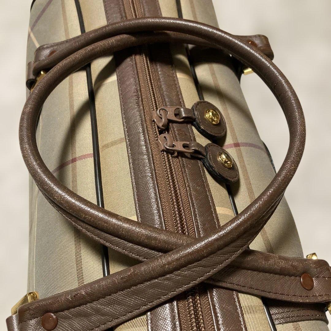 BURBERRYバーバリーズ ボストンバッグ ★チェック.玉虫色