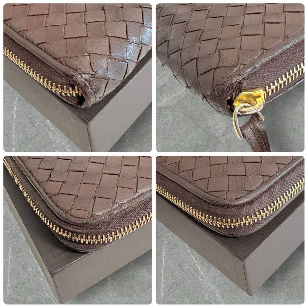 極美品‼️ ボッテガヴェネタ イントレチャート　長財布 ラウンドファスナー