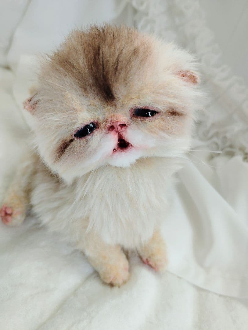 生後２週間♡ふにゃくた♡子猫ちゃん♡アートドール♡ぬいぐるみ♡