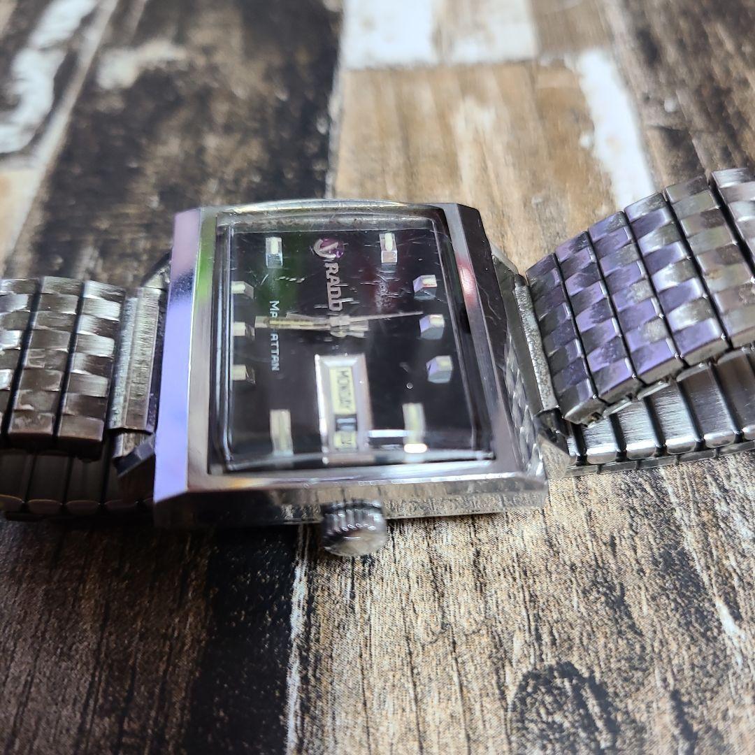 samu4464 RADO Manhattan 時計 金属ベルト希少