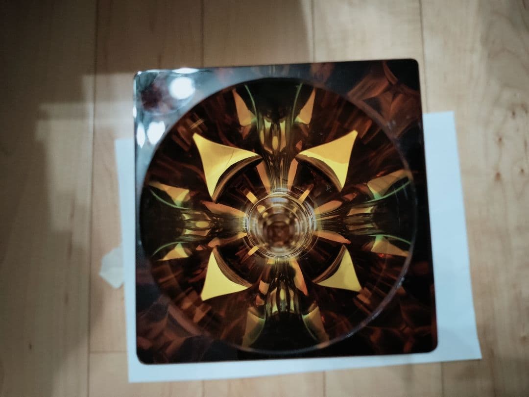 レア品　EXBOR チェコスロバキア ガラス アンバー 花瓶