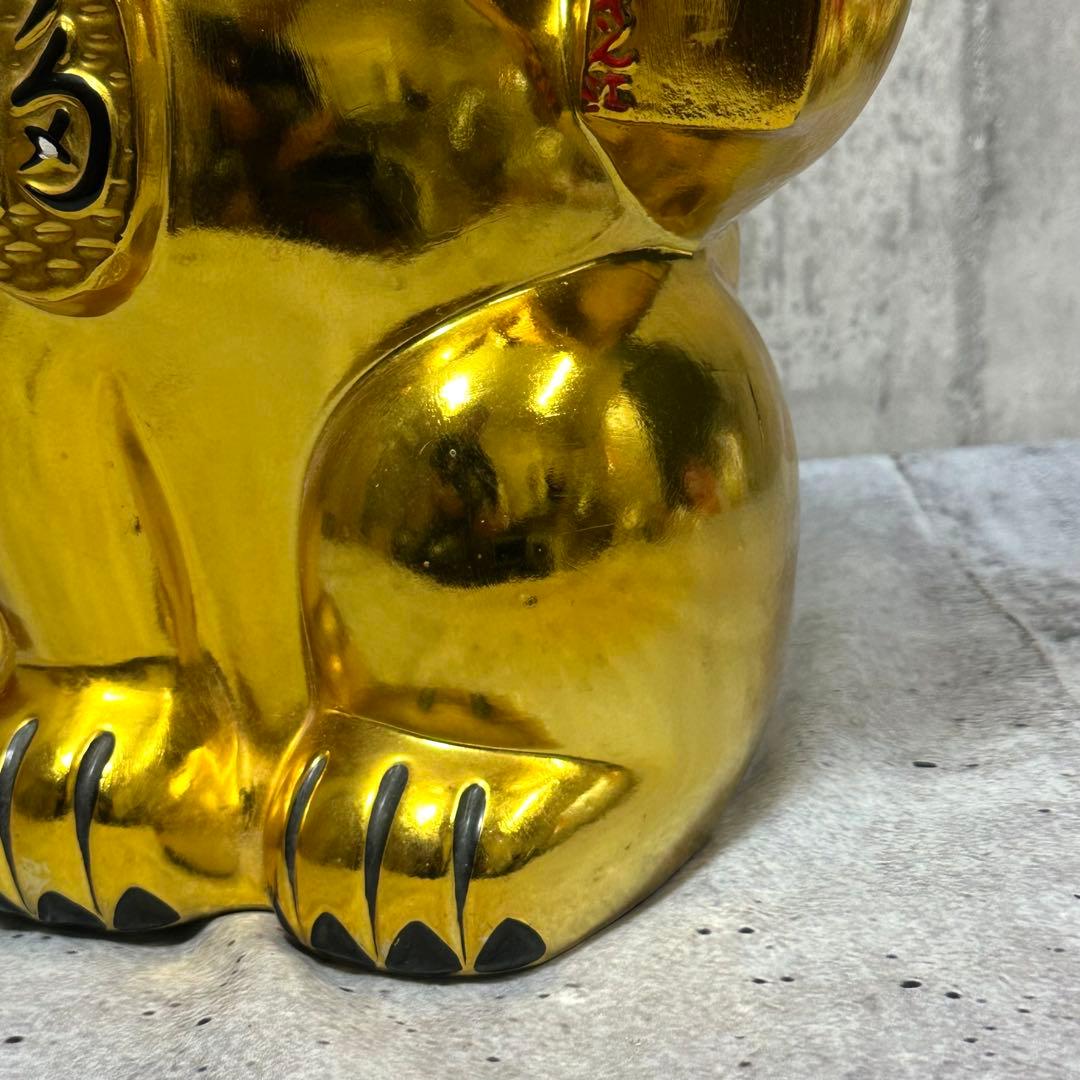 ◎金運爆上げ◎ ゴールド招き猫 黄金小判猫 特大　 38cm 縁起物 左手上げ