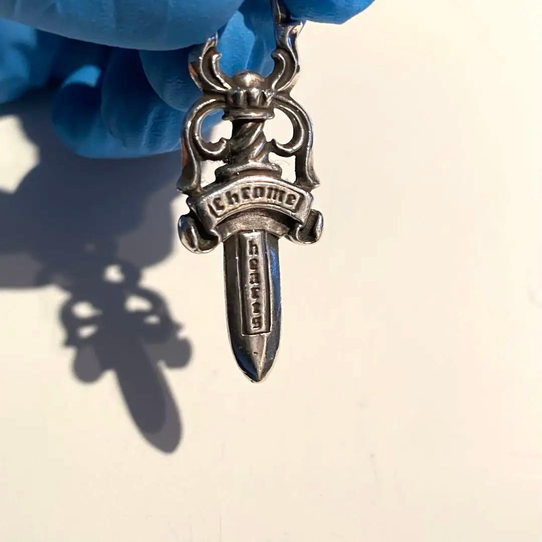 CHROME HEARTS ダガーペンダント ネックレス 革紐なし
