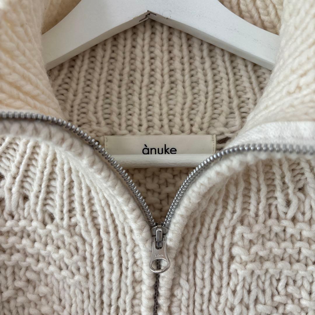 anuke Wool Zip Knit アヌーク　wool