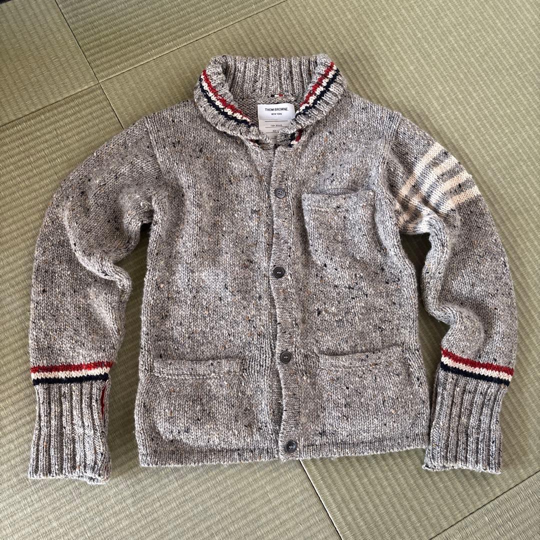 <美品、正規品>トムブラウン カーディガン ウール トリコロール 4bar