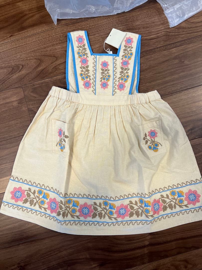 ワンピース Apolina Ursina Embroidered Pinafore 5-7y