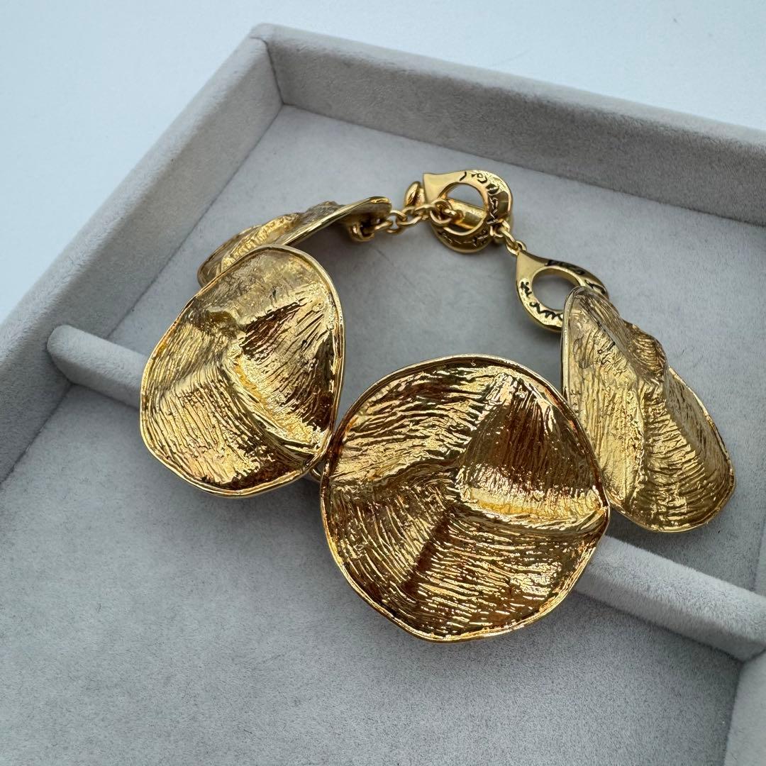 【ヴィンテージ】イヴサンローラン　ブレスレット　ゴールド　　ハート