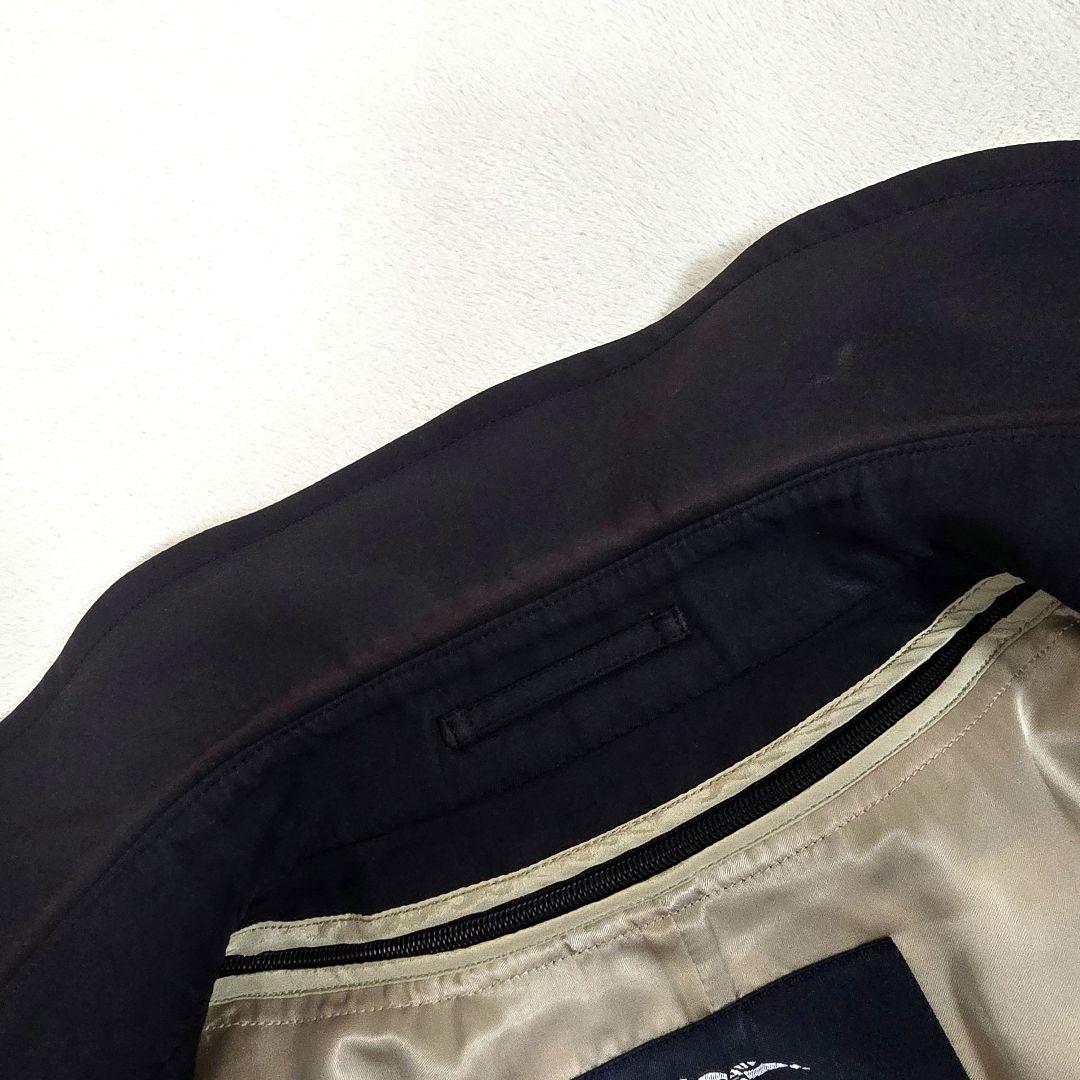 バーバリーロンドン ステンカラーコート メガチェック ライナー付 濃紺 L