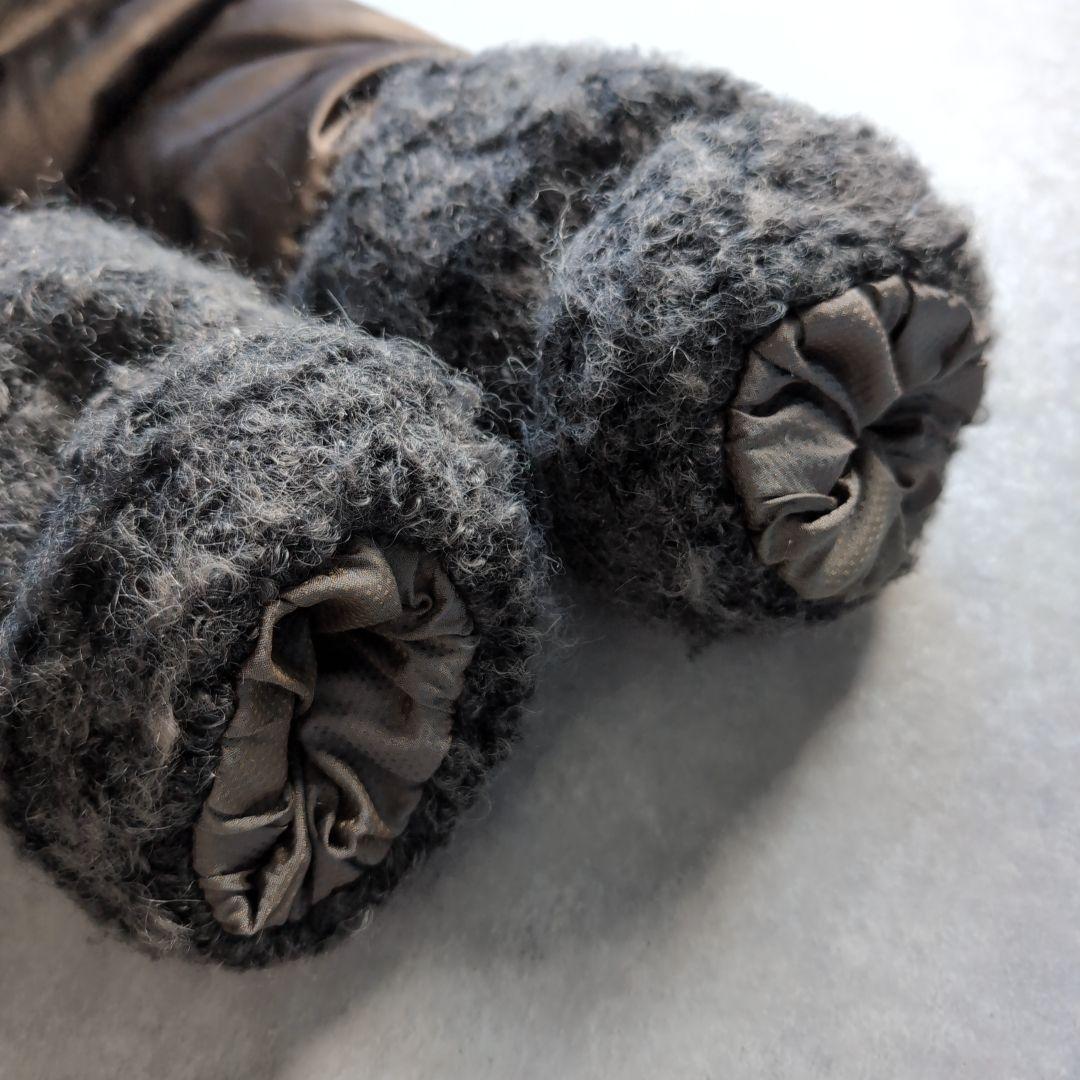 アクアスキュータム ダウンコート 異素材切り替え ブラウン