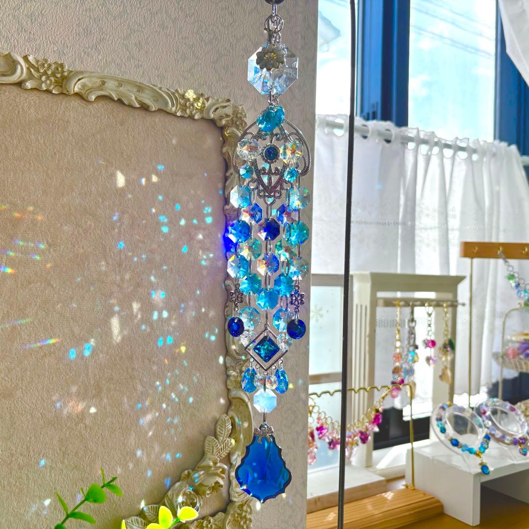 呪術廻戦 五条悟カラー ブルー✩.*˚ SWAROVSKIサンキャッチャー