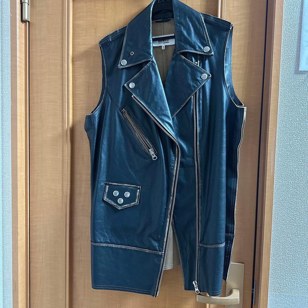 mm6 レザー　ジレ　マルジェラ　トップス　ベスト