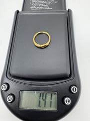 《美品/日本製18金》ゴールド ツイストデザイン リング1.41g 9号