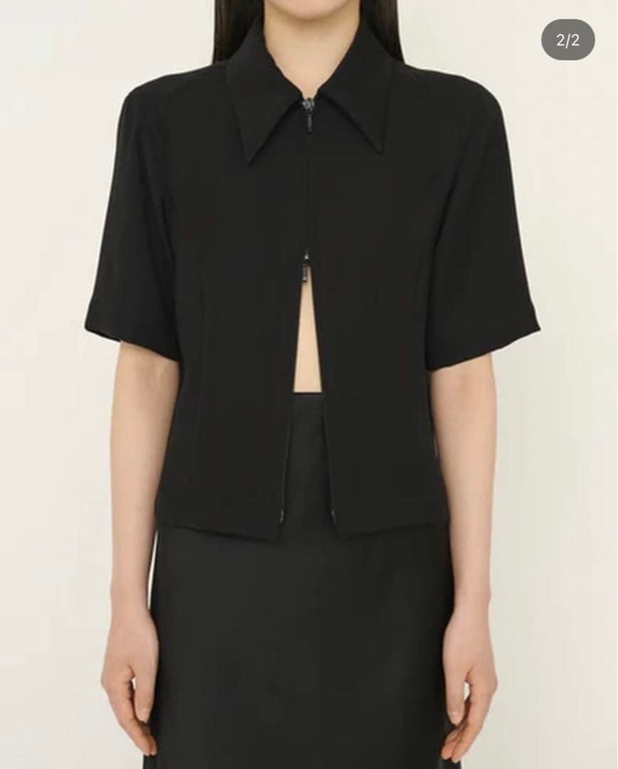 トップス enof zip shirt 01 / black