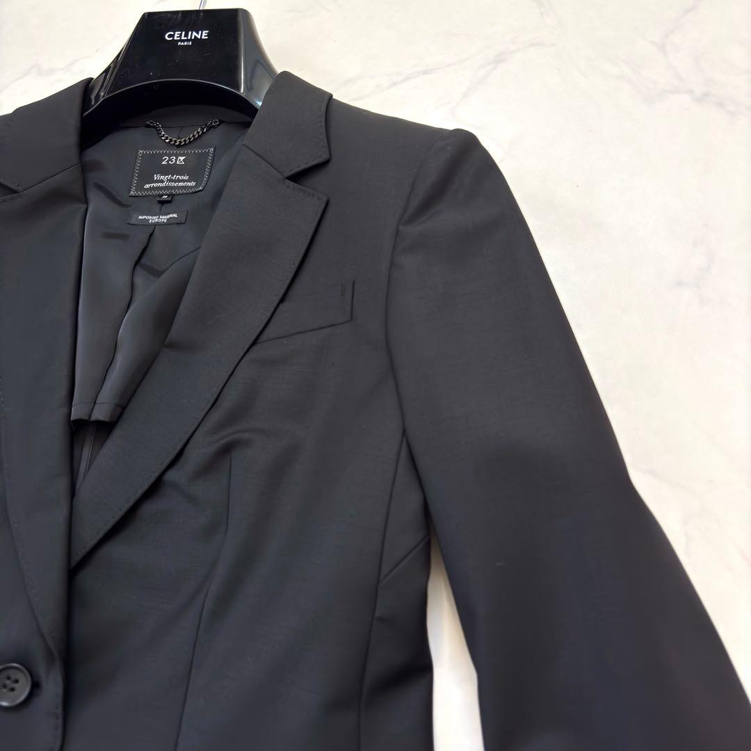 極美品✨23区 セットアップ パンツスーツ ストレッチ ブラック 38/36
