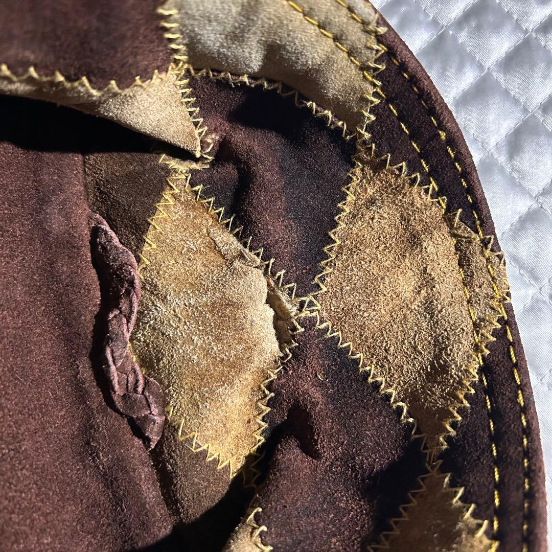 60s~ VINTAGE USA スエードジャケット ハーレクイン ダイヤ 短丈