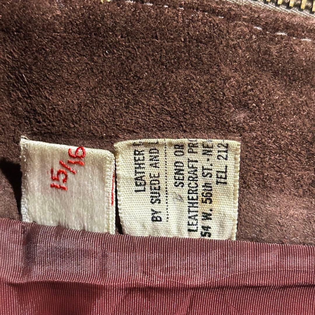 60s~ VINTAGE USA スエードジャケット ハーレクイン ダイヤ 短丈