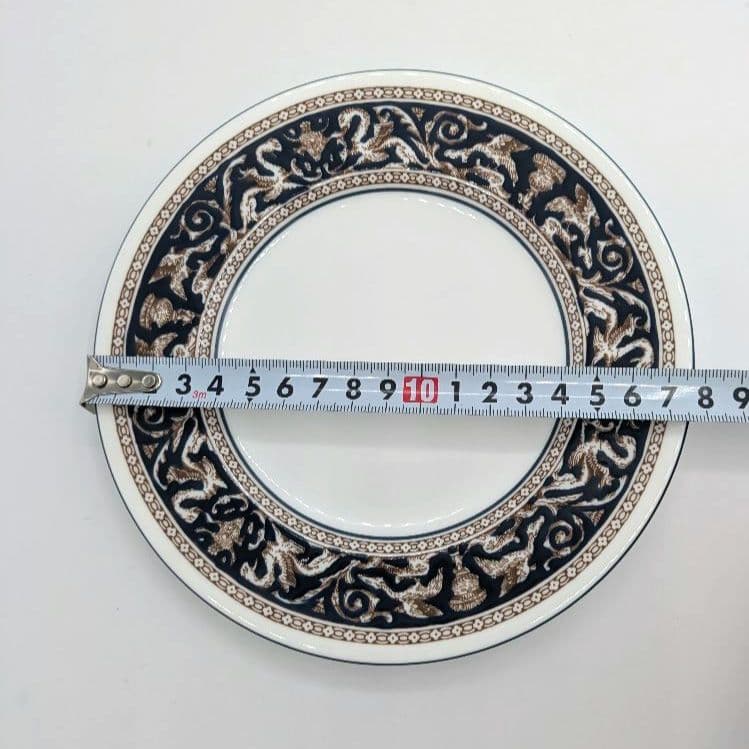 ウェッジウッド　フロレンティーン・コバルト　17.5cmプレート　４枚セット