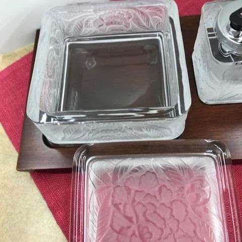 HOYAクリスタルガラス　灰皿セット