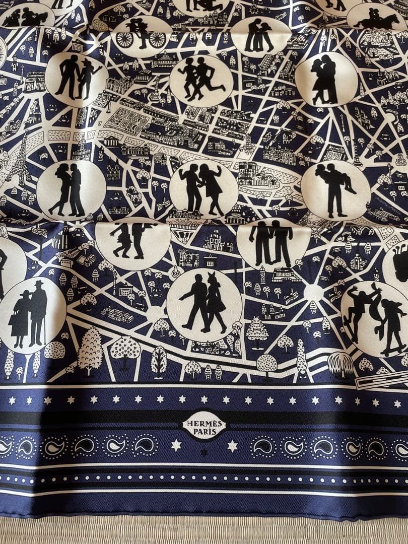 Bandana 55パリの恋人たち ネイビー 新品未使用