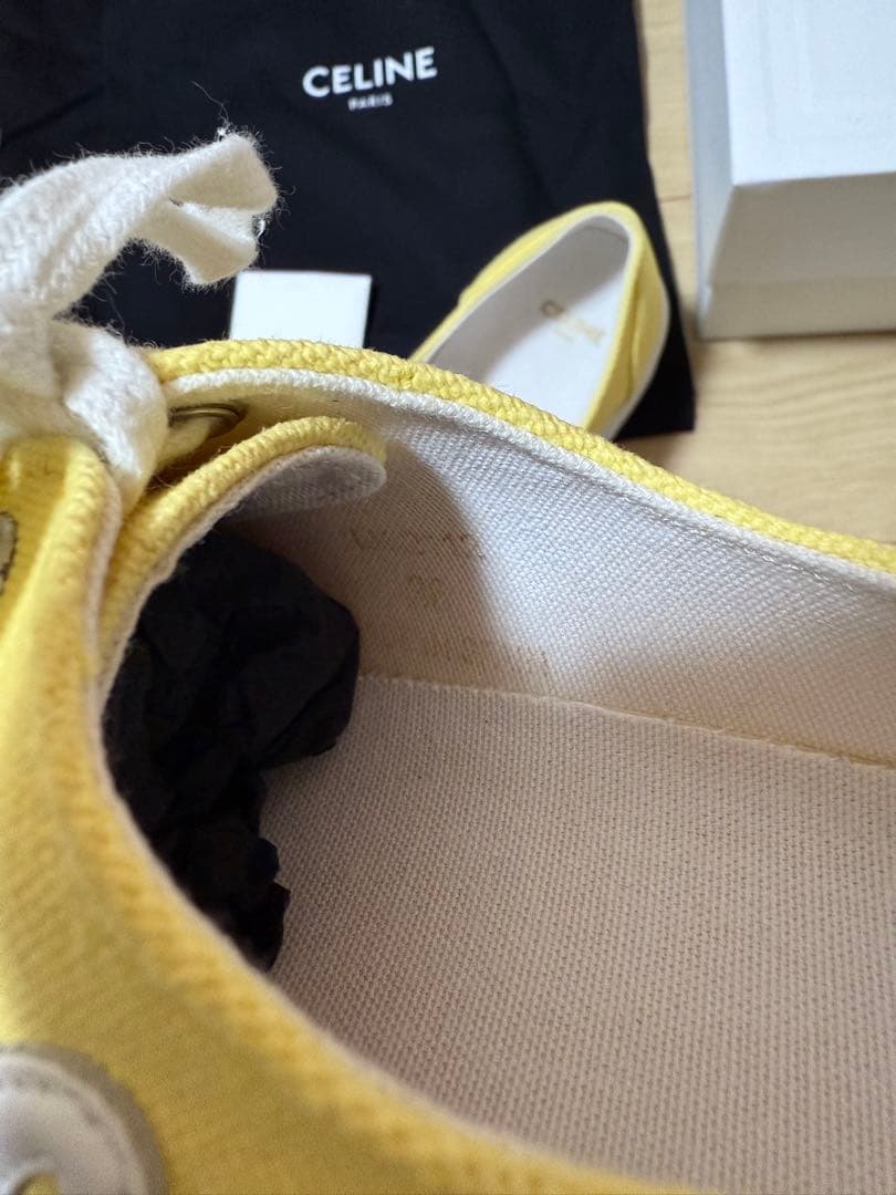 CELINE キャンパス生地スニーカー 厚底