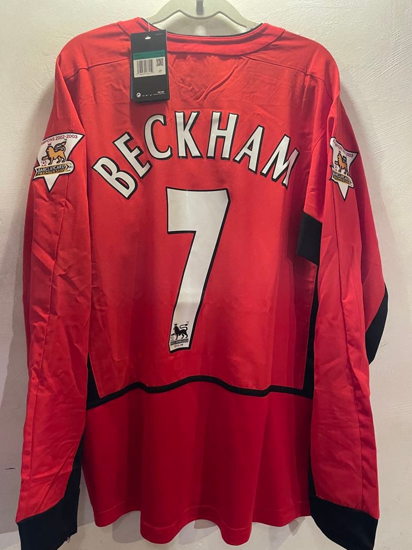 新品タグ付き　ベッカム　マンチェスターユナイテッド　ユニフォーム　長袖