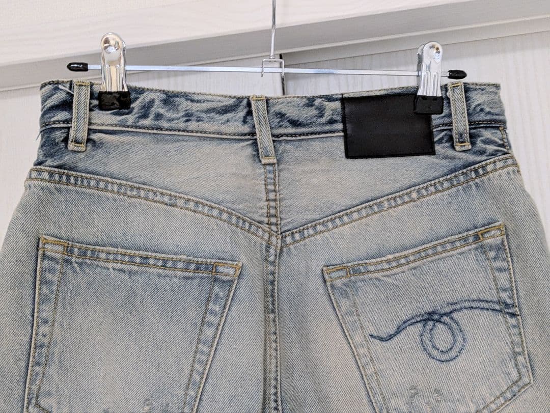 R13／double classic shredd hem／ダメージデニム
