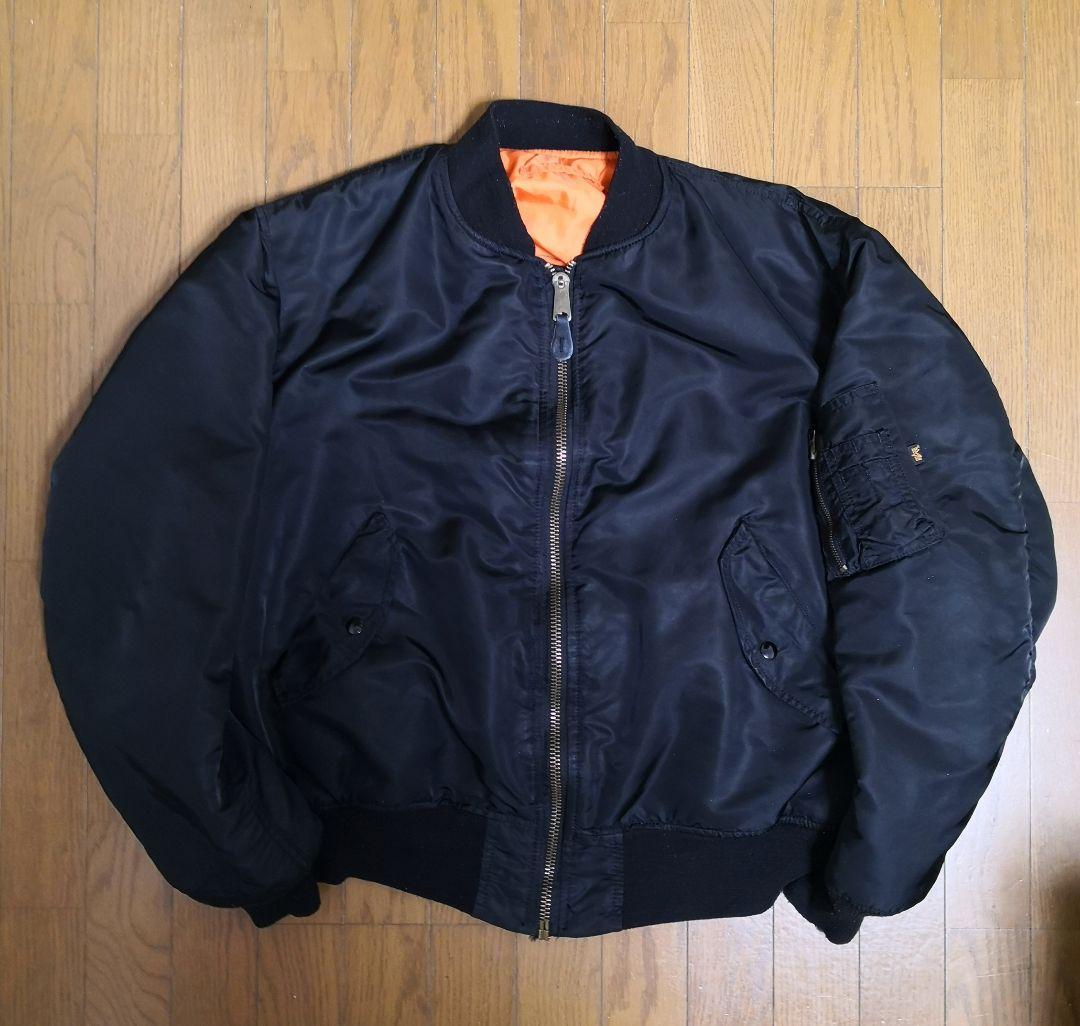 ALPHA MA-1 BLACK XXXL★80s-90s