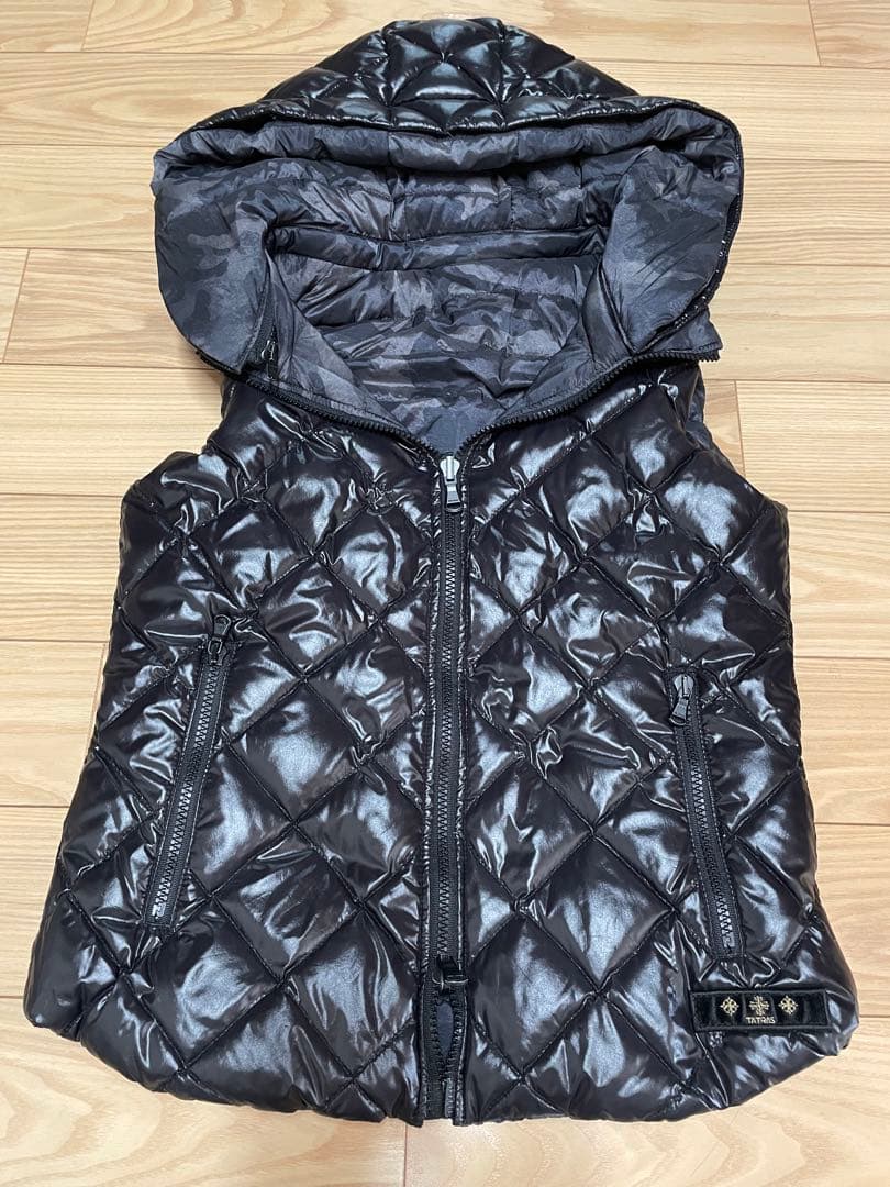 タトラス TATRAS 黒&カモフラ 迷彩 リバーシブル ダウンベスト 1