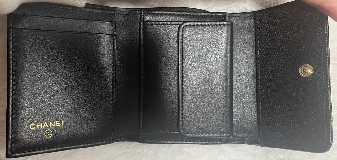 CHANEL 三つ折り財布 マトラッセ コンパクトウォレット