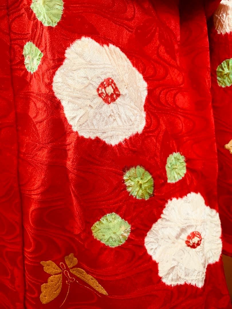 七五三　3歳から5歳の女の子のお支度　お着物は7歳用　はこせこ草履巾着