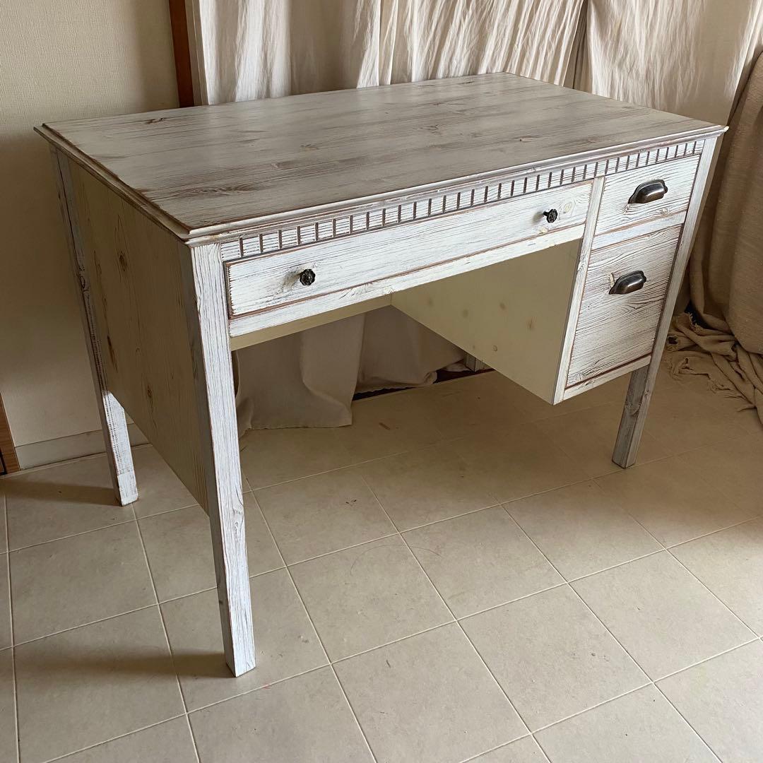 jon living 北欧　シャビーシック　片袖デスク　デスク　机　ドレッサー
