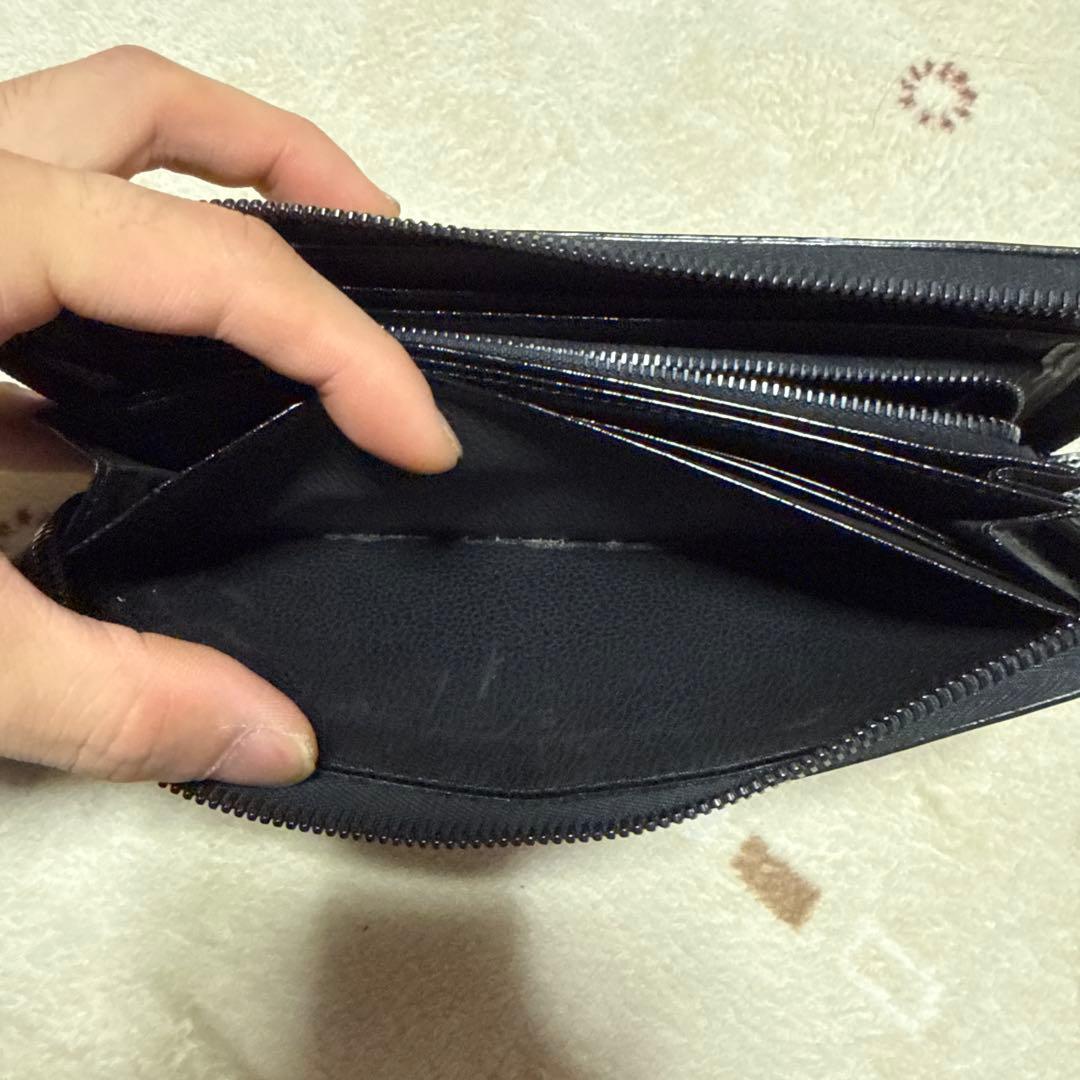 foot the coacher ブラック長財布