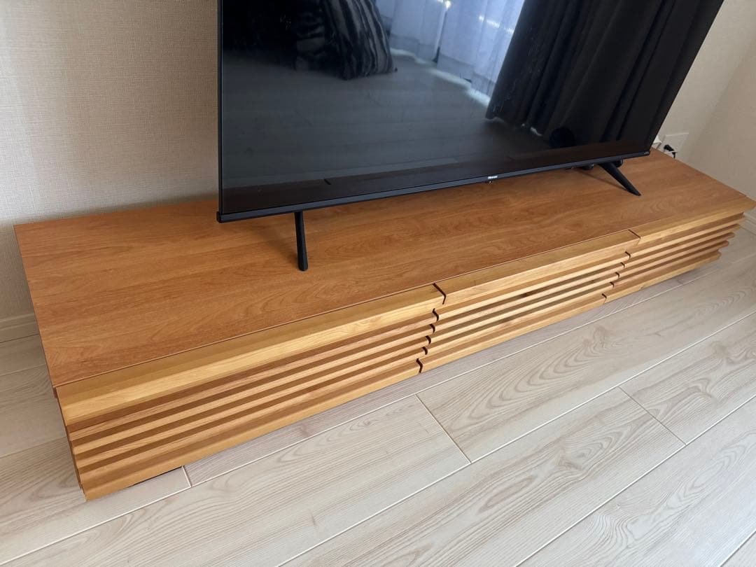 幅150cm アルダー無垢 国産 完成品 テレビ台 ロータイプ *ダリア-TG*