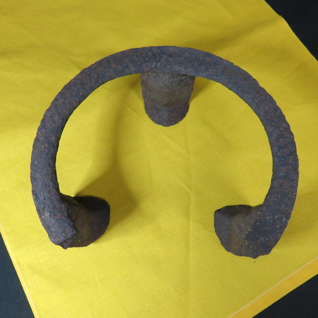 五徳 鬼爪 木箱 共箱 裏書 茶道具 囲炉裏 炉端 鉄瓶に