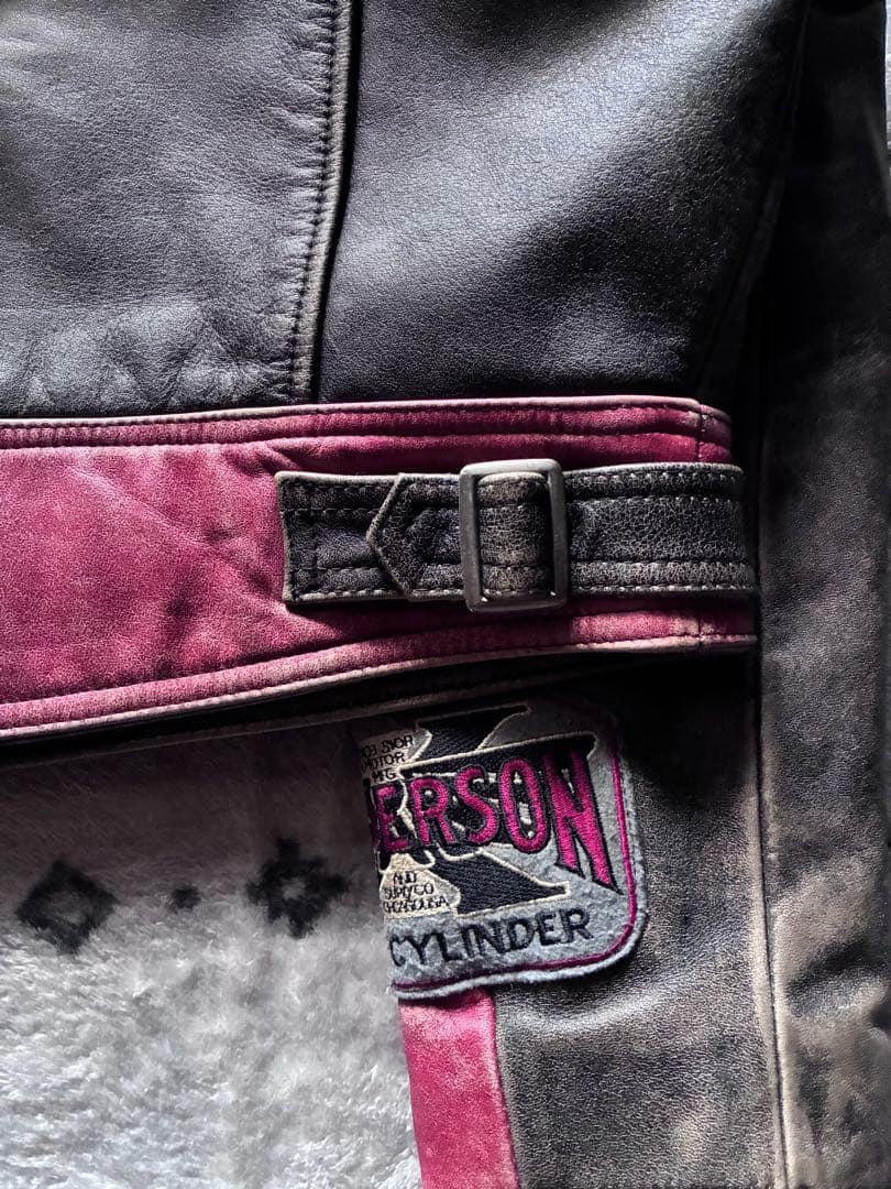 90sビンテージシングルライダースジャケット レザーバイカージャケット