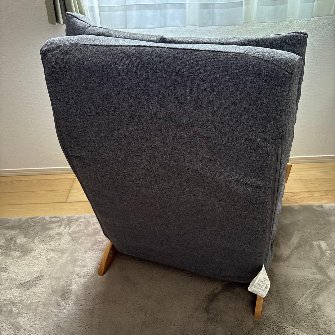 ニトリ　リクライナーソファ　チェア　グレー　右レバー