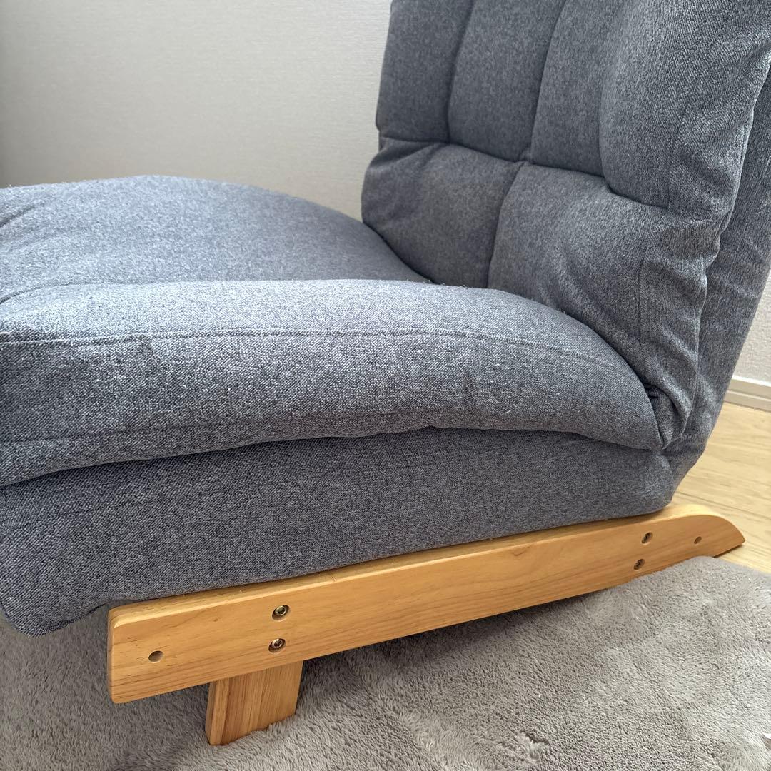 ニトリ　リクライナーソファ　チェア　グレー　右レバー