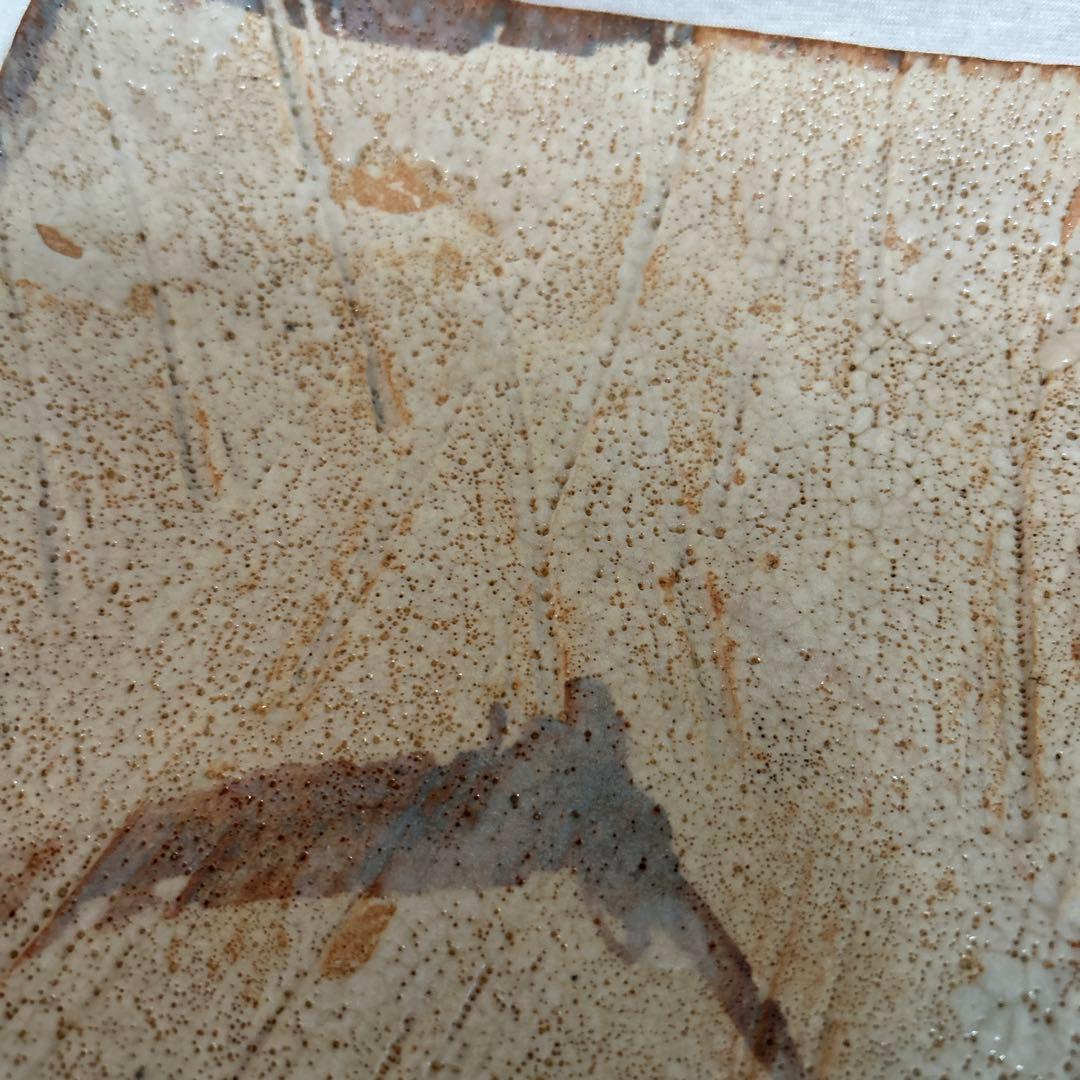 タ*ん様 岡部嶺男　絵志野　八寸　共箱