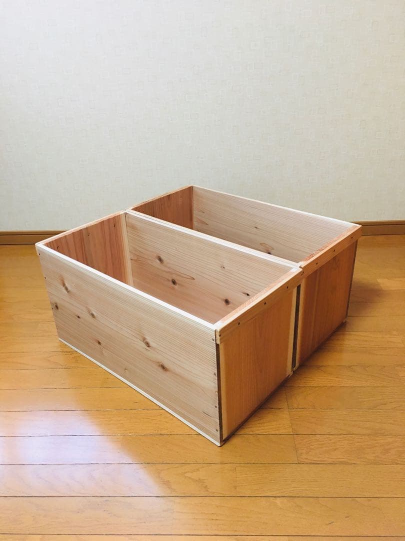 【新品】 青森 りんご箱 プレーナー仕上げ　木箱 木製 杉 4箱セット