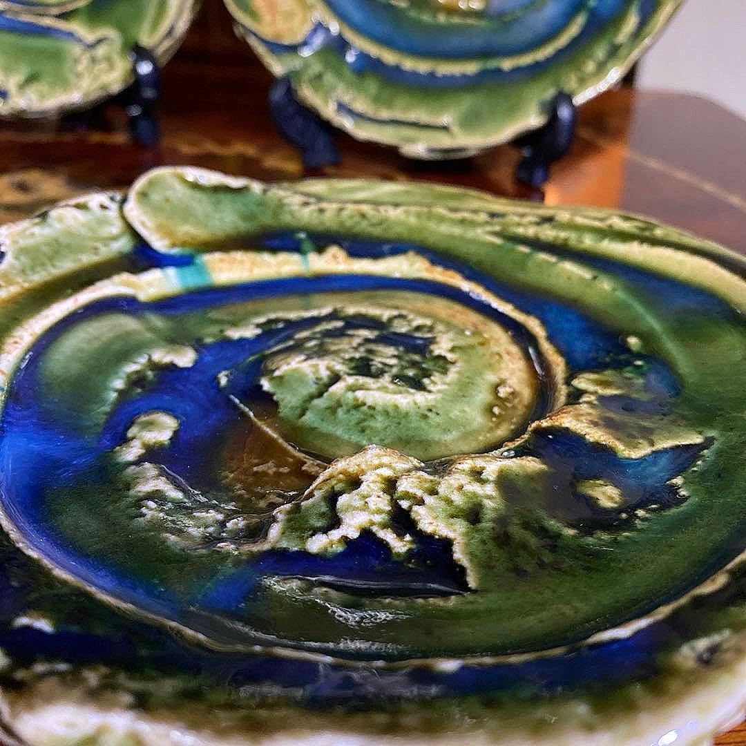 織部焼　山田正和？　皿　銘々皿　5枚