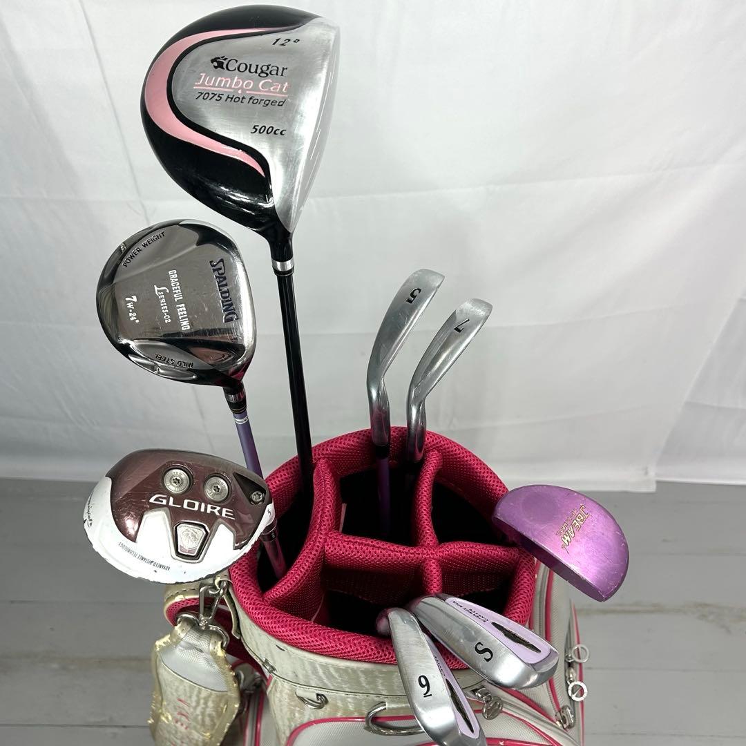 本格派 レディースゴルフクラブ 8本 ゴルフセット お試しセット 初心者向け