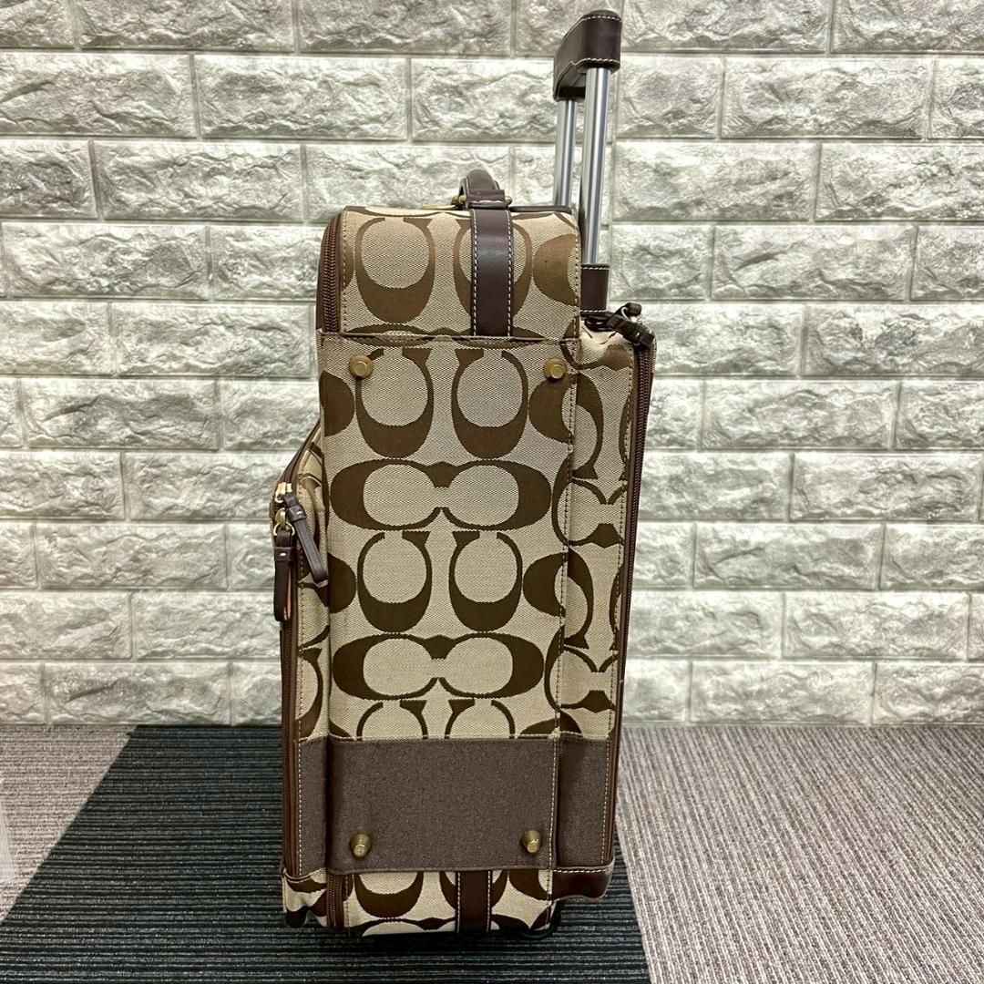 美品　COACH　コーチ　77020　シグネチャー　キャリーケース　二輪