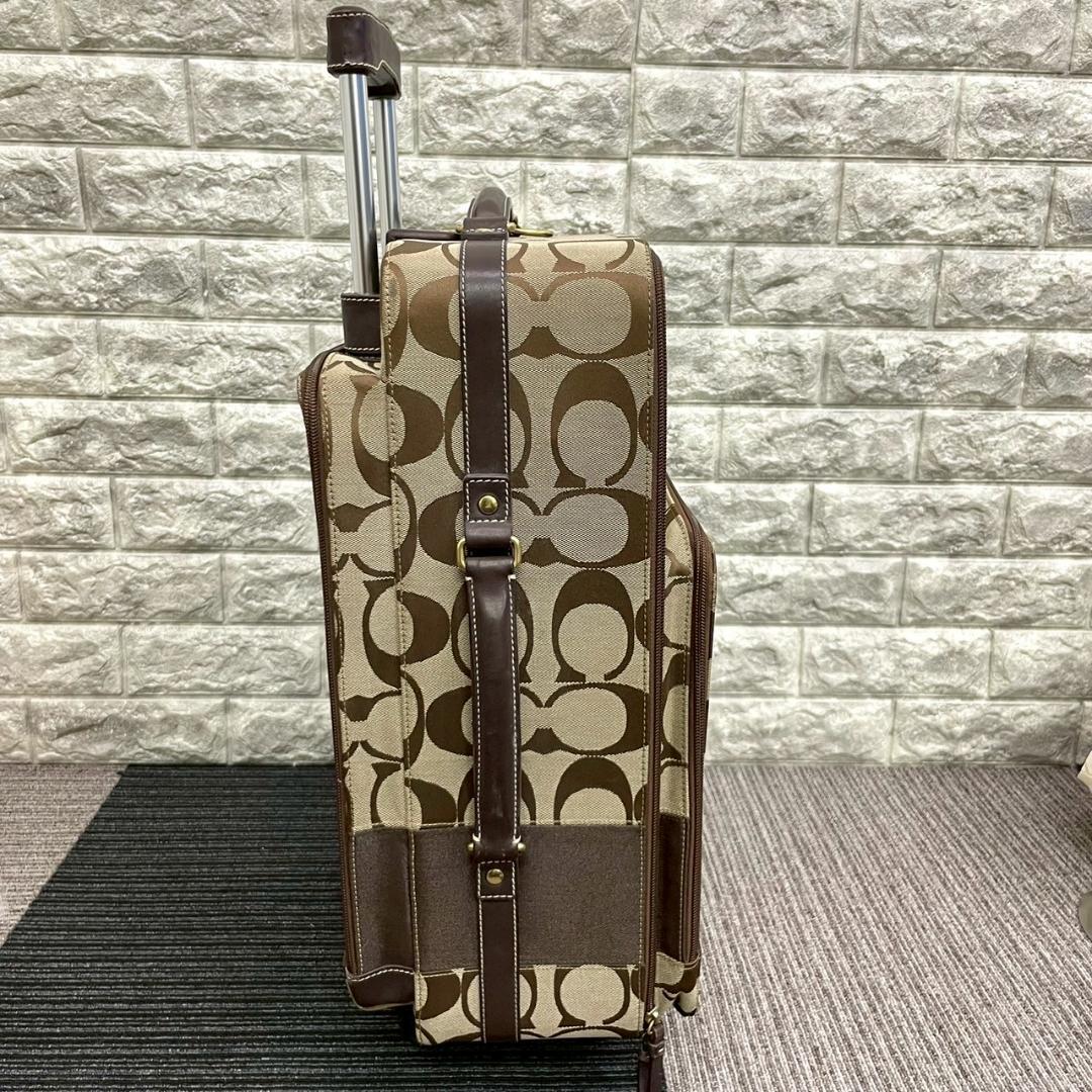 美品　COACH　コーチ　77020　シグネチャー　キャリーケース　二輪