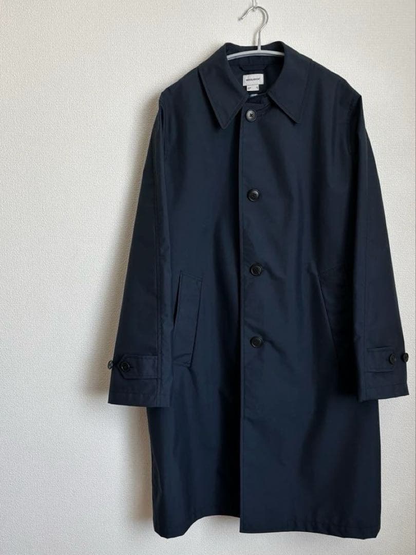 WOOLRICH /ネイビー ステンカラーコート