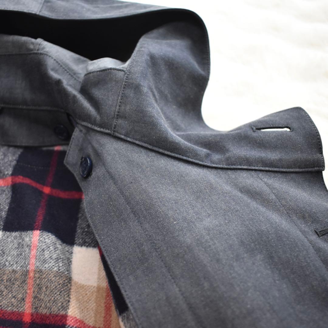 極美品✨ マッキントッシュ　ステンカラーコート　ライナー　フード　デニム調　40