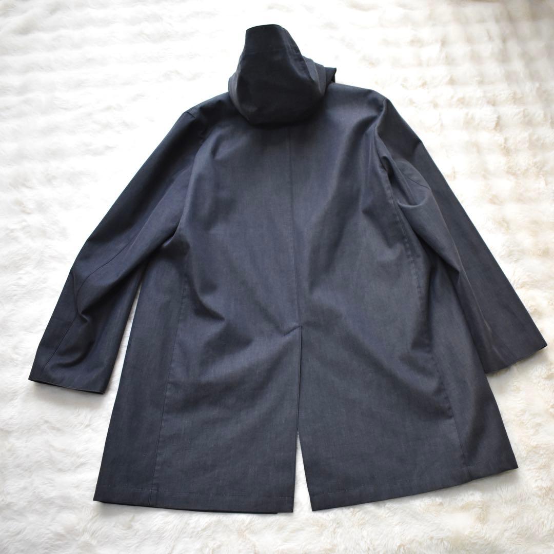極美品✨ マッキントッシュ　ステンカラーコート　ライナー　フード　デニム調　40